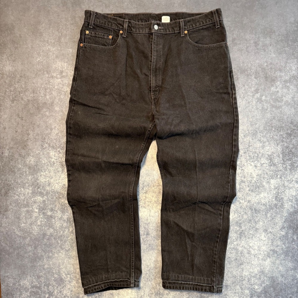 Vintage Levis 505 Regular Fit Straight Leg Jeans Mens 42x30‎ Black Denim 90s